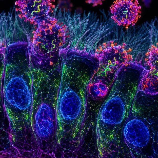 Respiratory molecular fluorescence