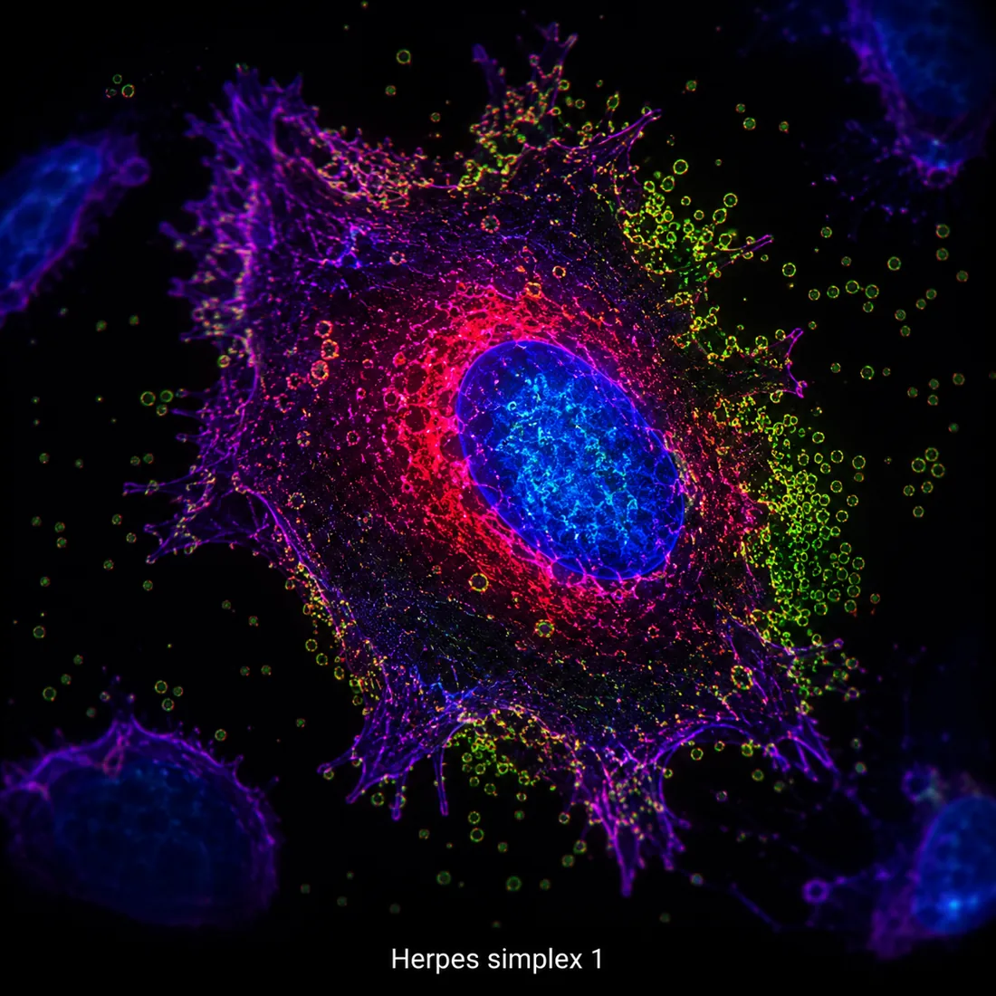 HSV-1 单纯疱疹病毒 1 型分子检测示意荧光图